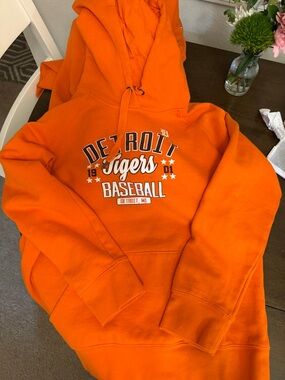 New Era Orange Pullover Hoodie